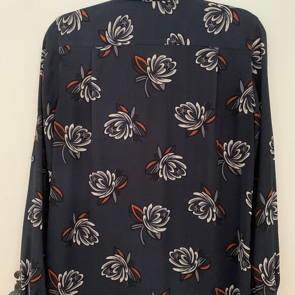 Ann Taylor Loft Modern Floral Button-Front Blouse - Picture 2 of 3